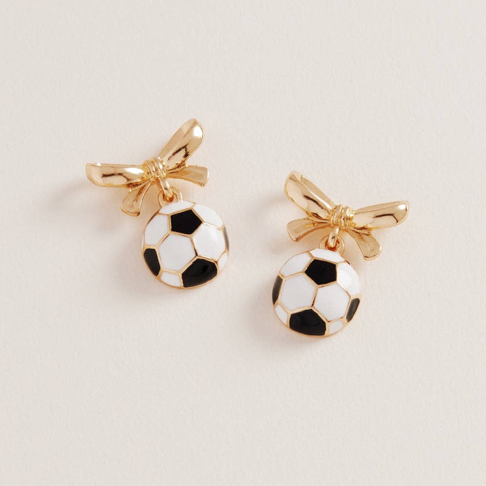 Soccer Ball Print Earrings
