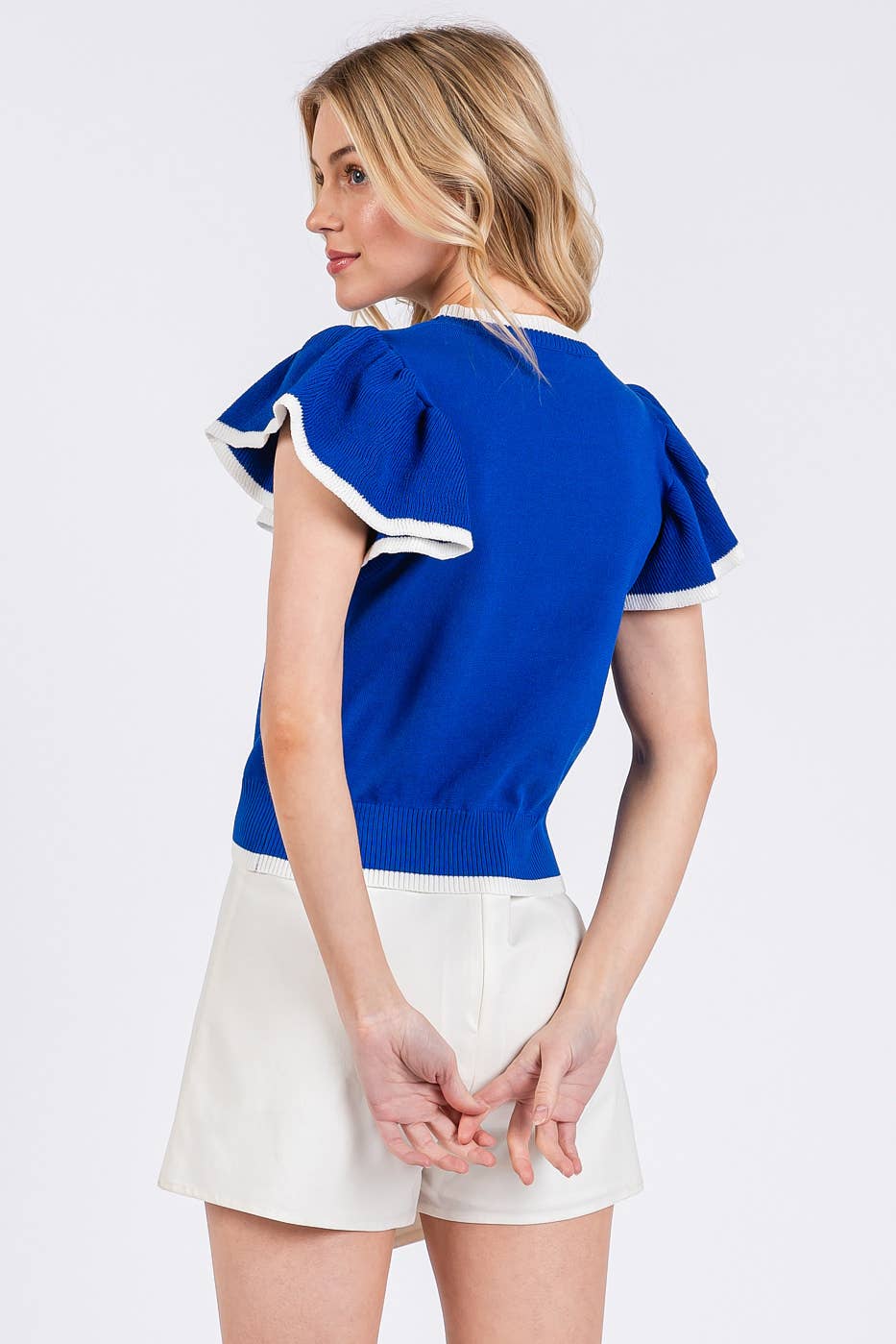 Ruffle Sleeve Sweater