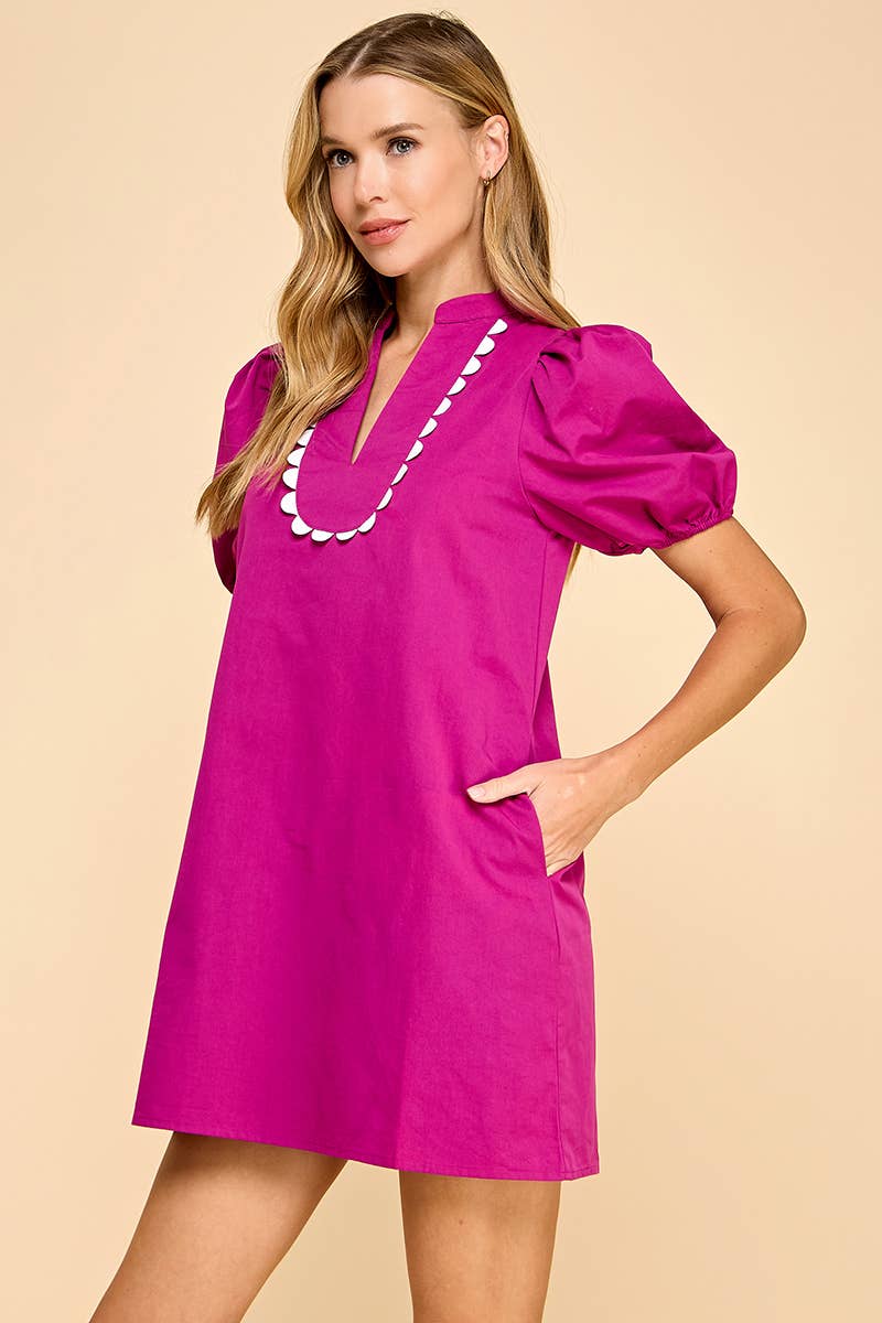 Scalloped Detail Dress