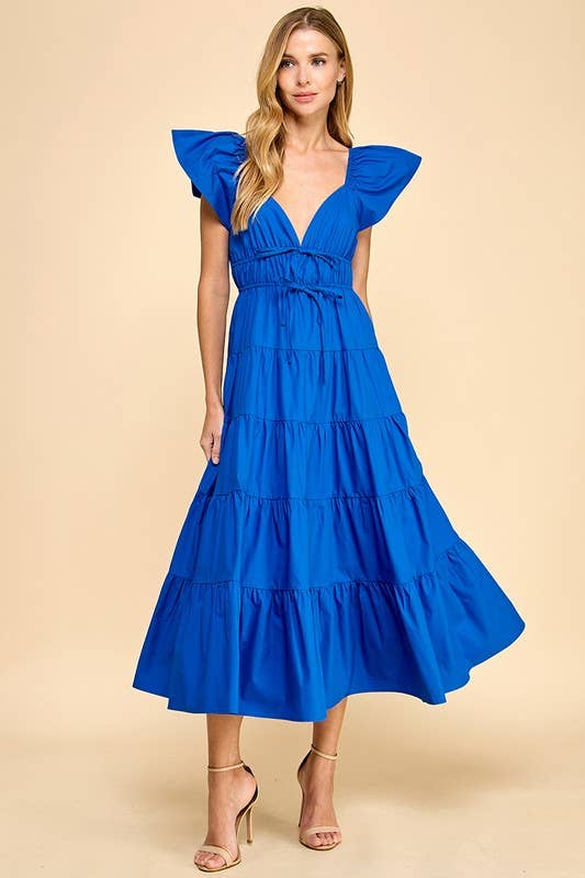 Ruffled Midi Dress