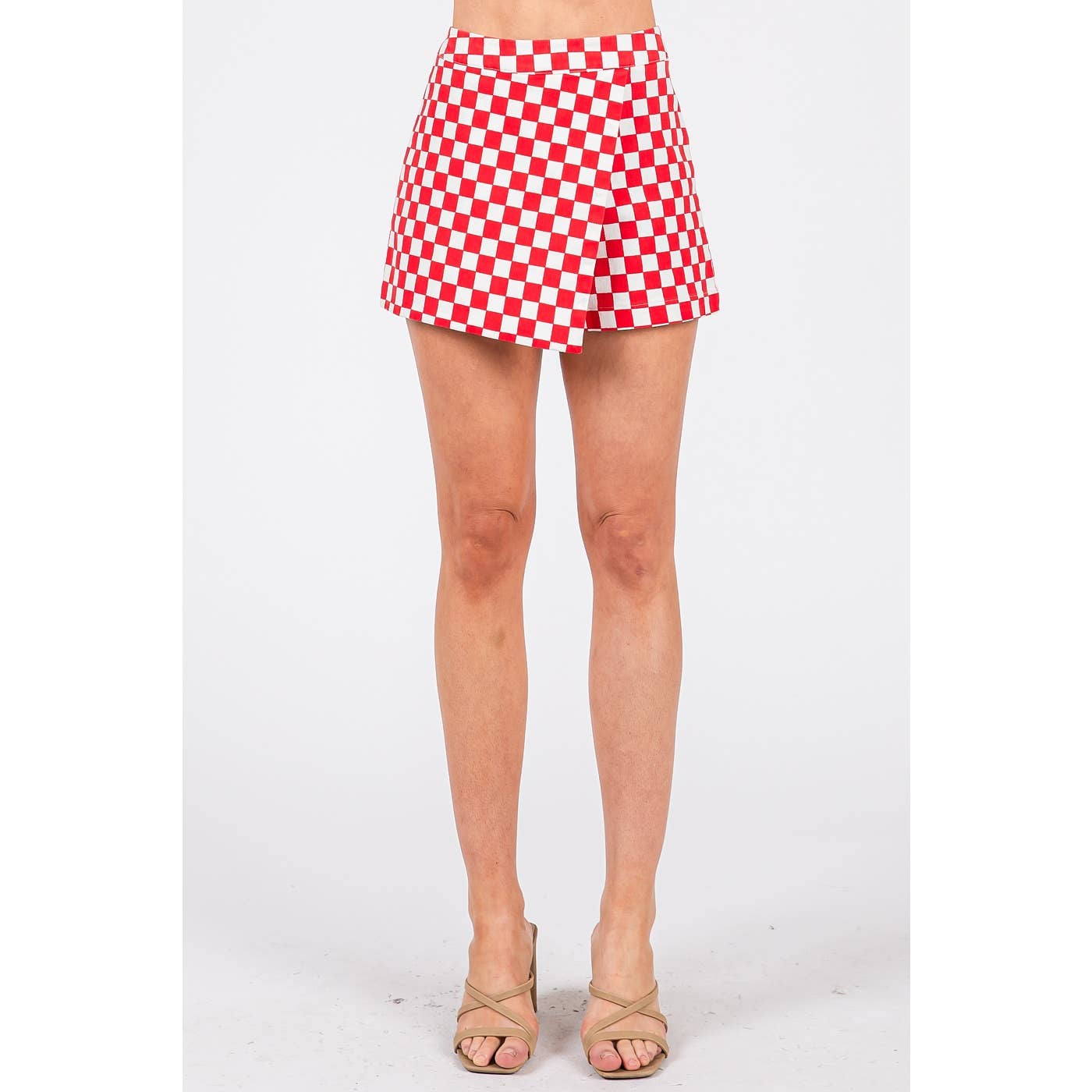 Game Day Checkered Wrap Skort