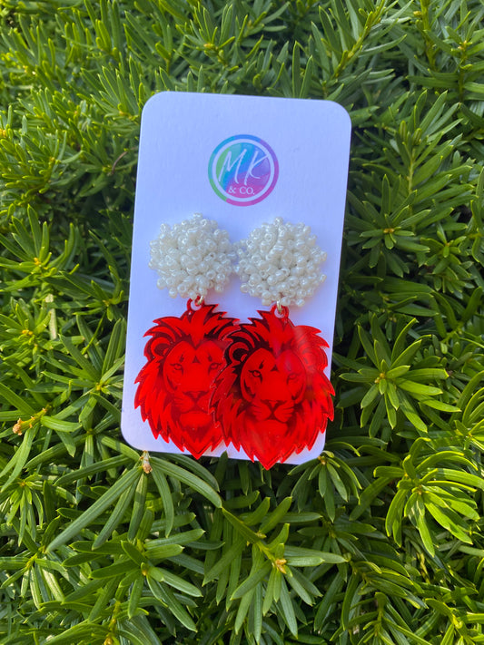 Mirror Lion Earrings