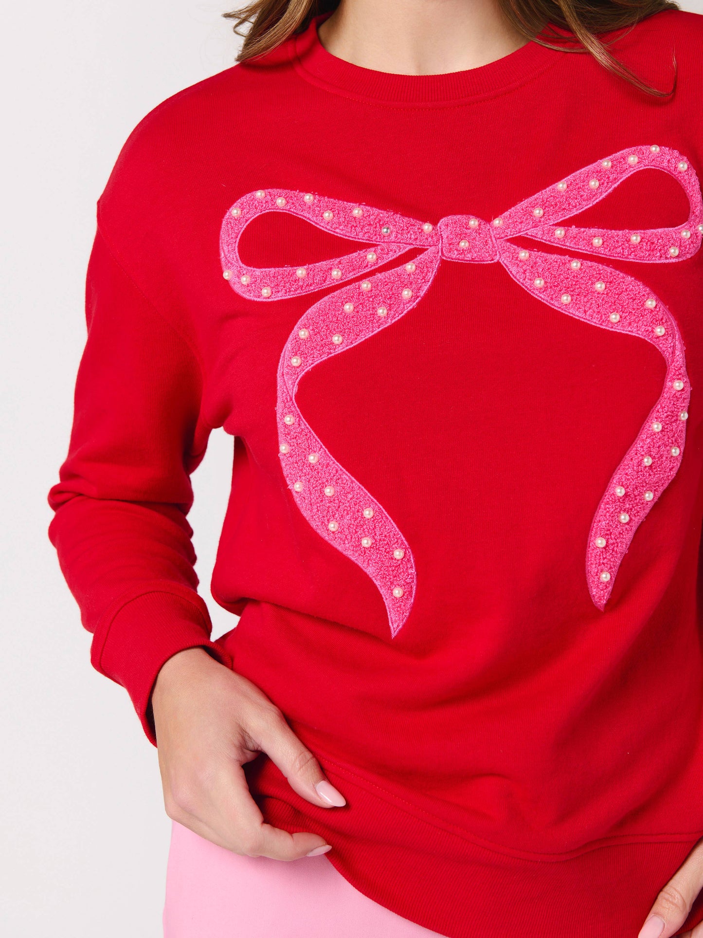 Pearl Bow Classic Sweatshirt