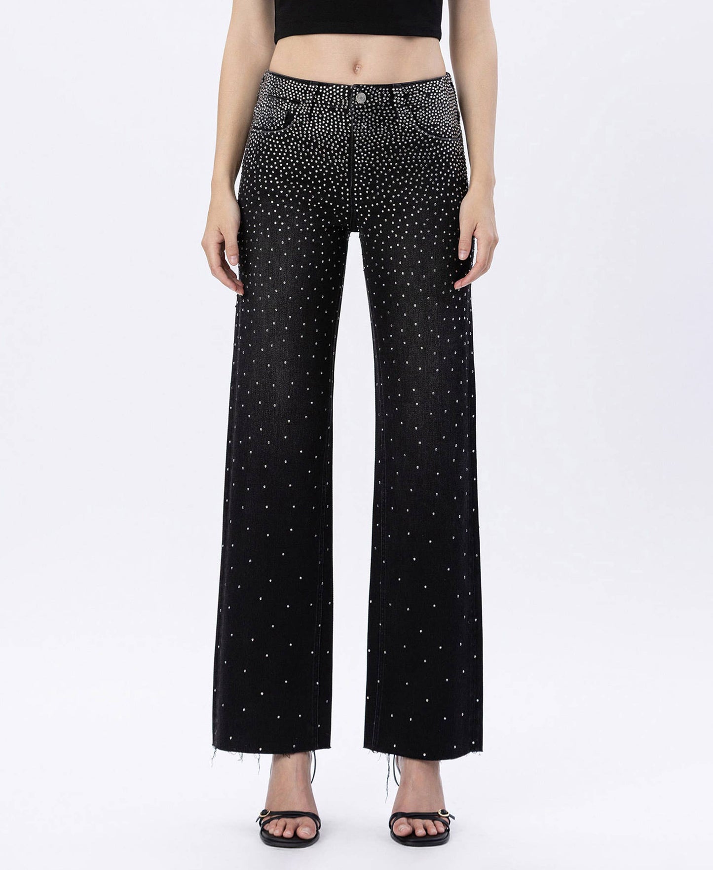 High Rise Sparkle Denim