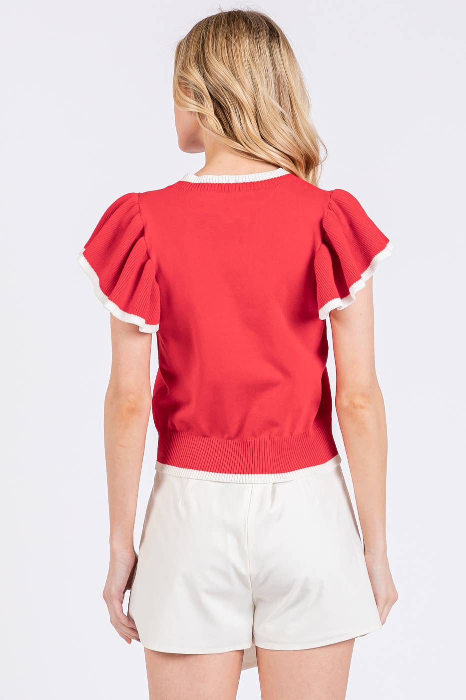 Ruffle Sleeve Sweater