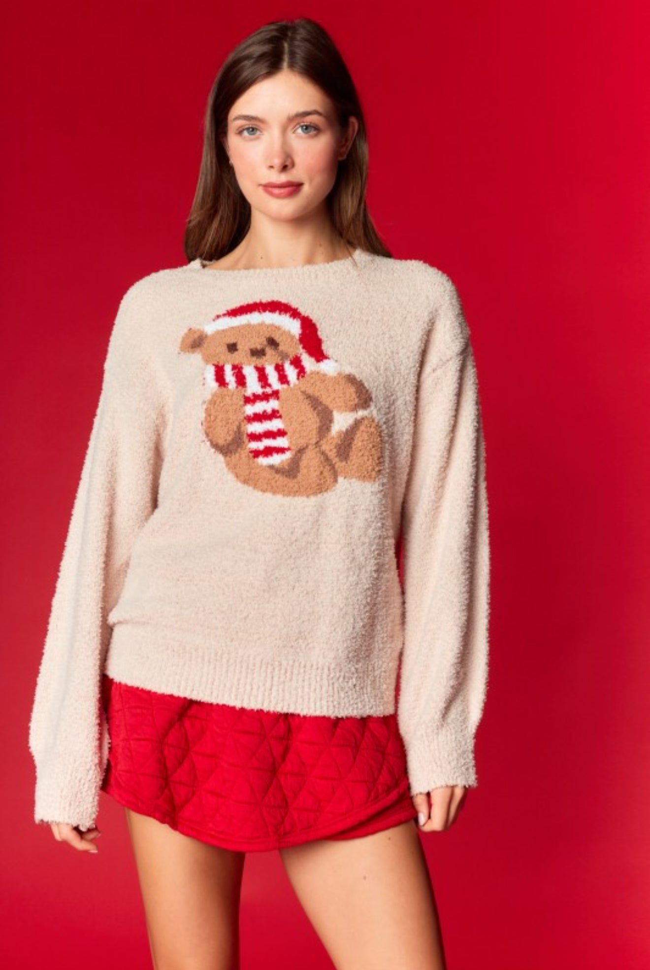 Santa Teddy Bear Sweater