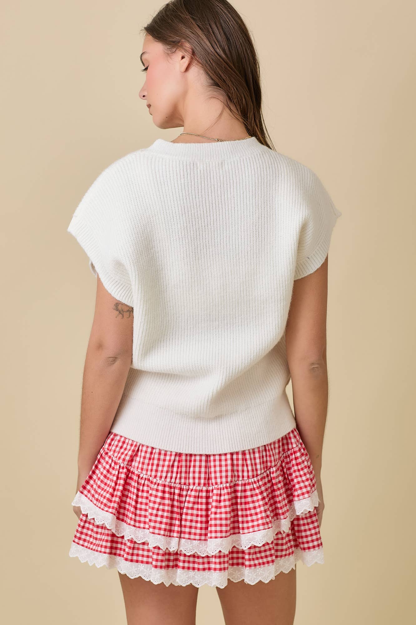 4th of July Ribbon Bow Knit Top