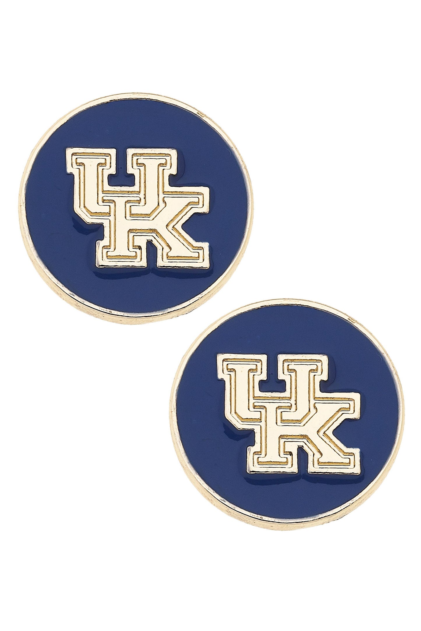 Kentucky Wildcats Logo Circle Stud Earrings