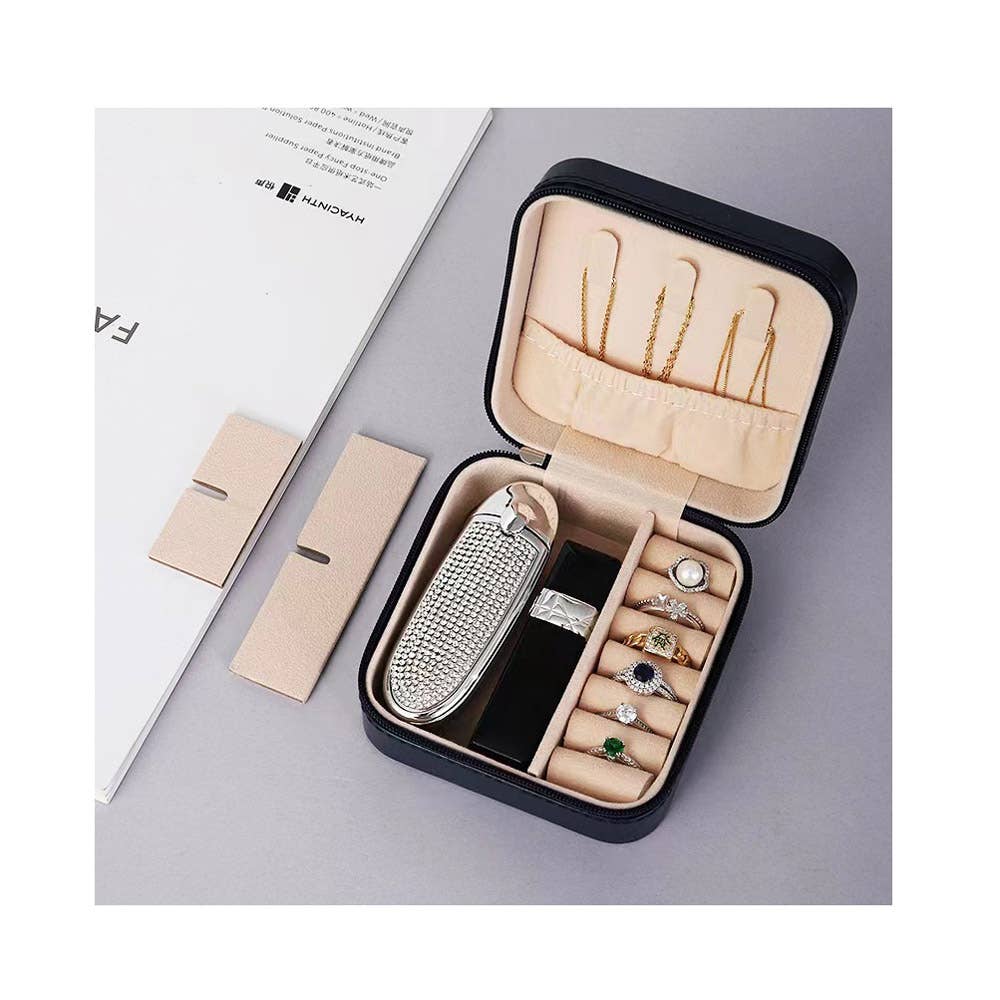 Checkered Pattern Square Jewelry Box