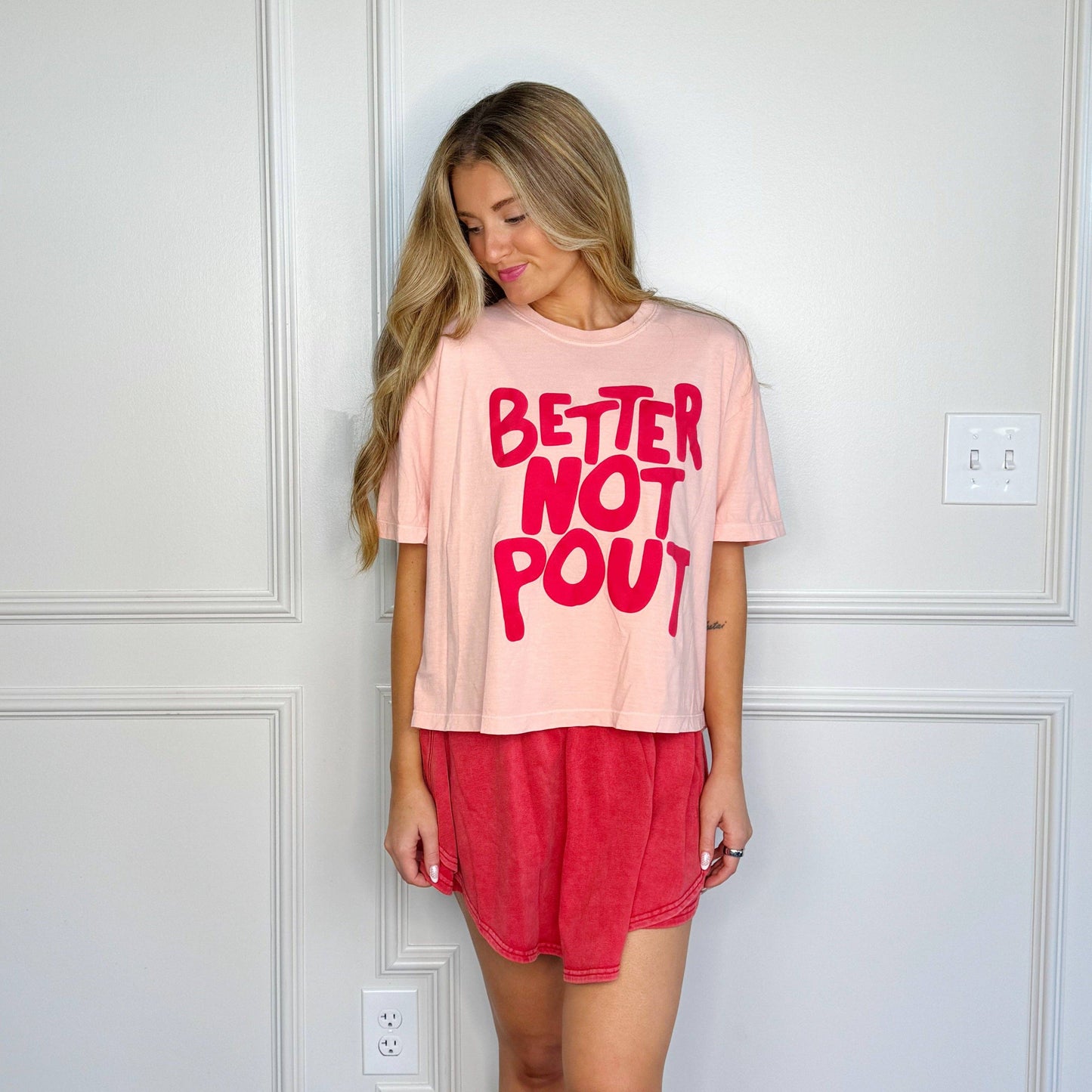 Better Not Pout Puff Crop Tee