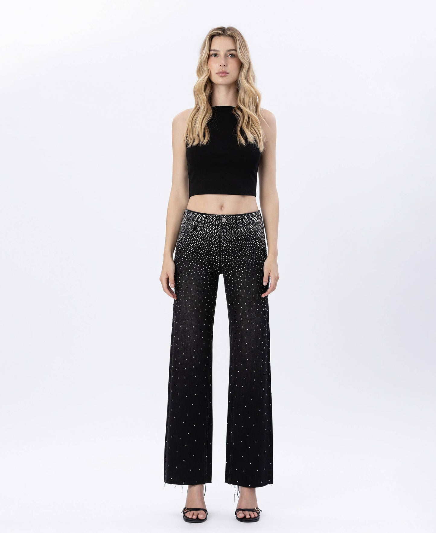 High Rise Sparkle Denim