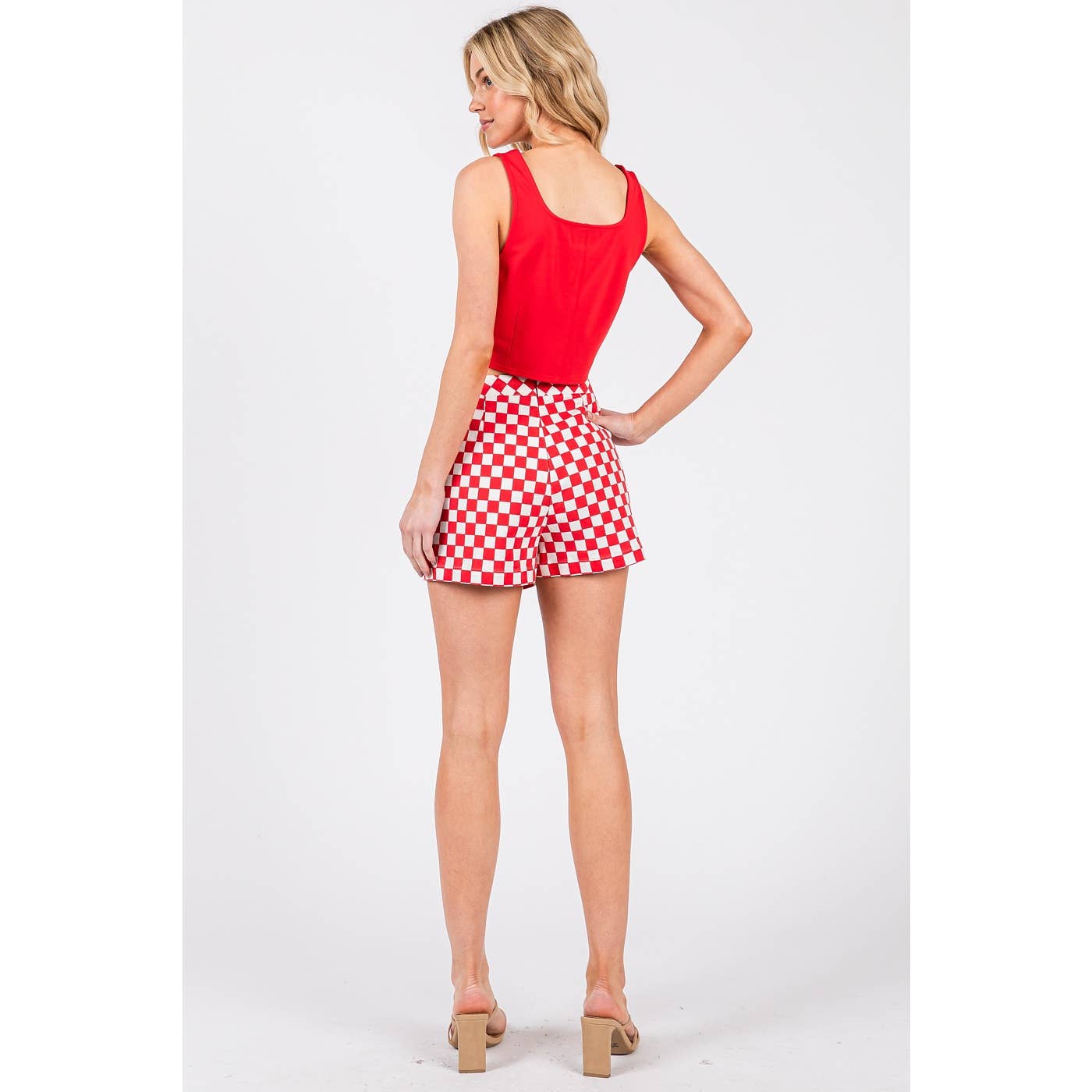 Game Day Checkered Wrap Skort