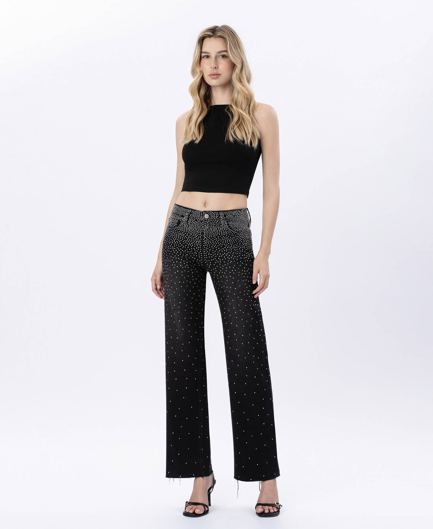 High Rise Sparkle Denim