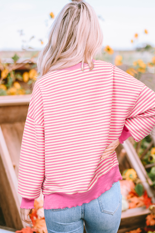 Easter Egg Patched Drop Shoulder Top