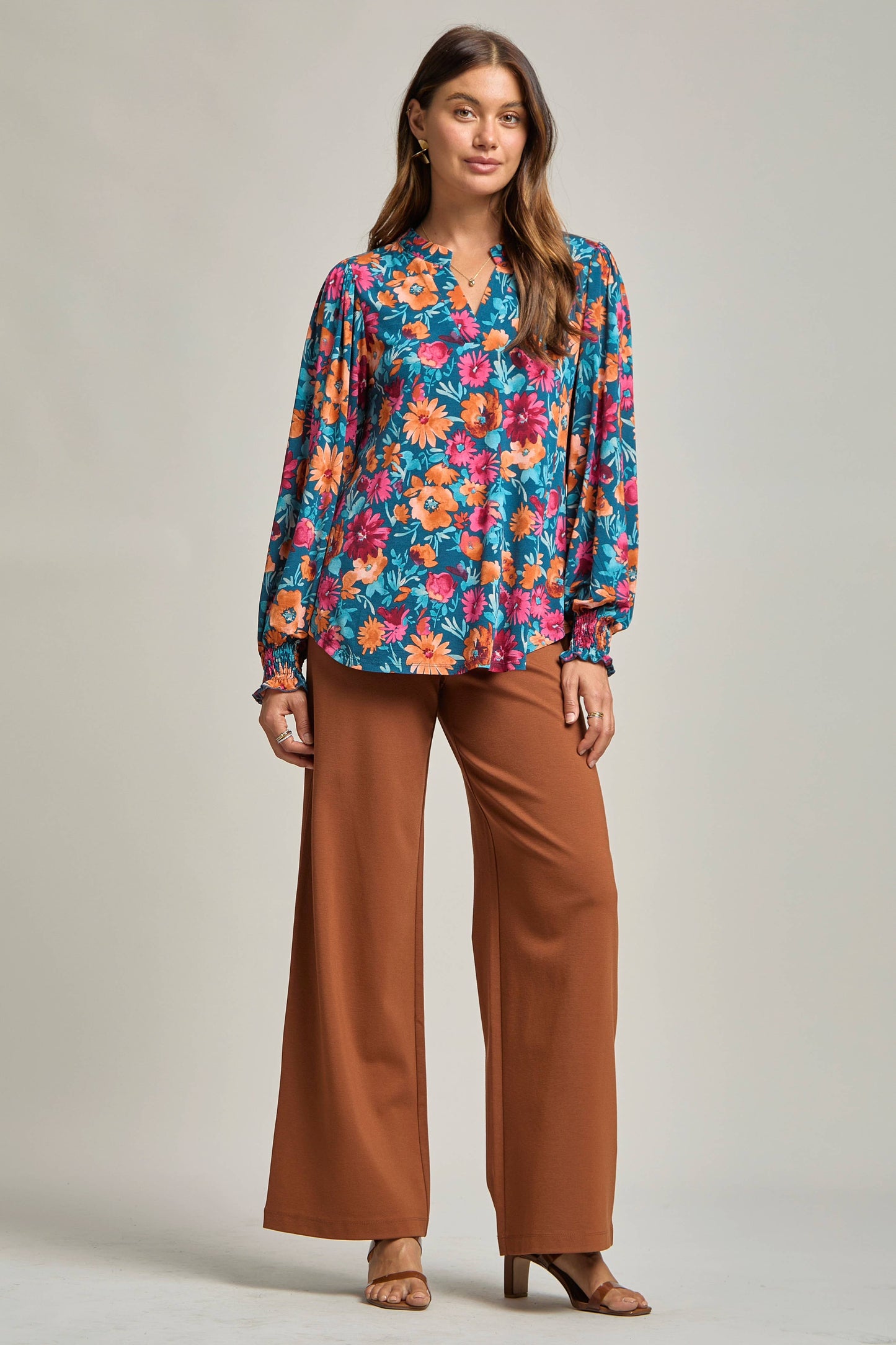 Multi-Color Smock Top