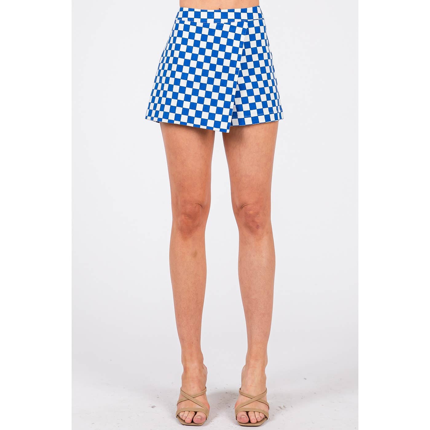 Game Day Checkered Wrap Skort