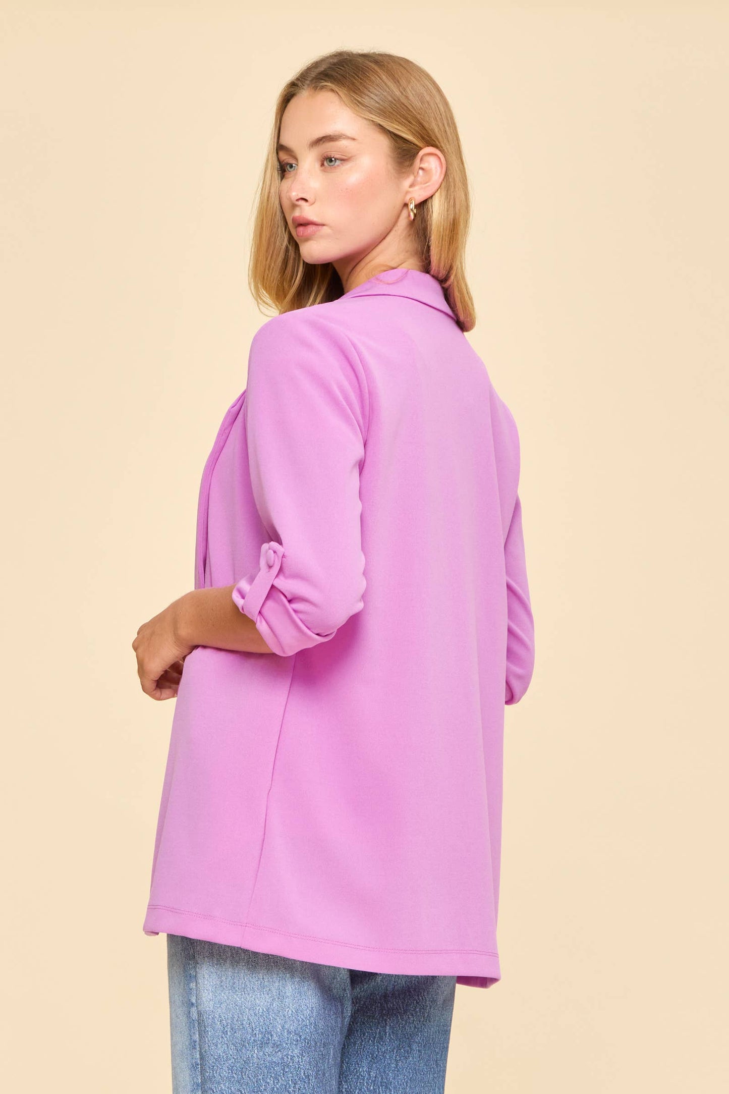 Open Front Boyfriend Blazer