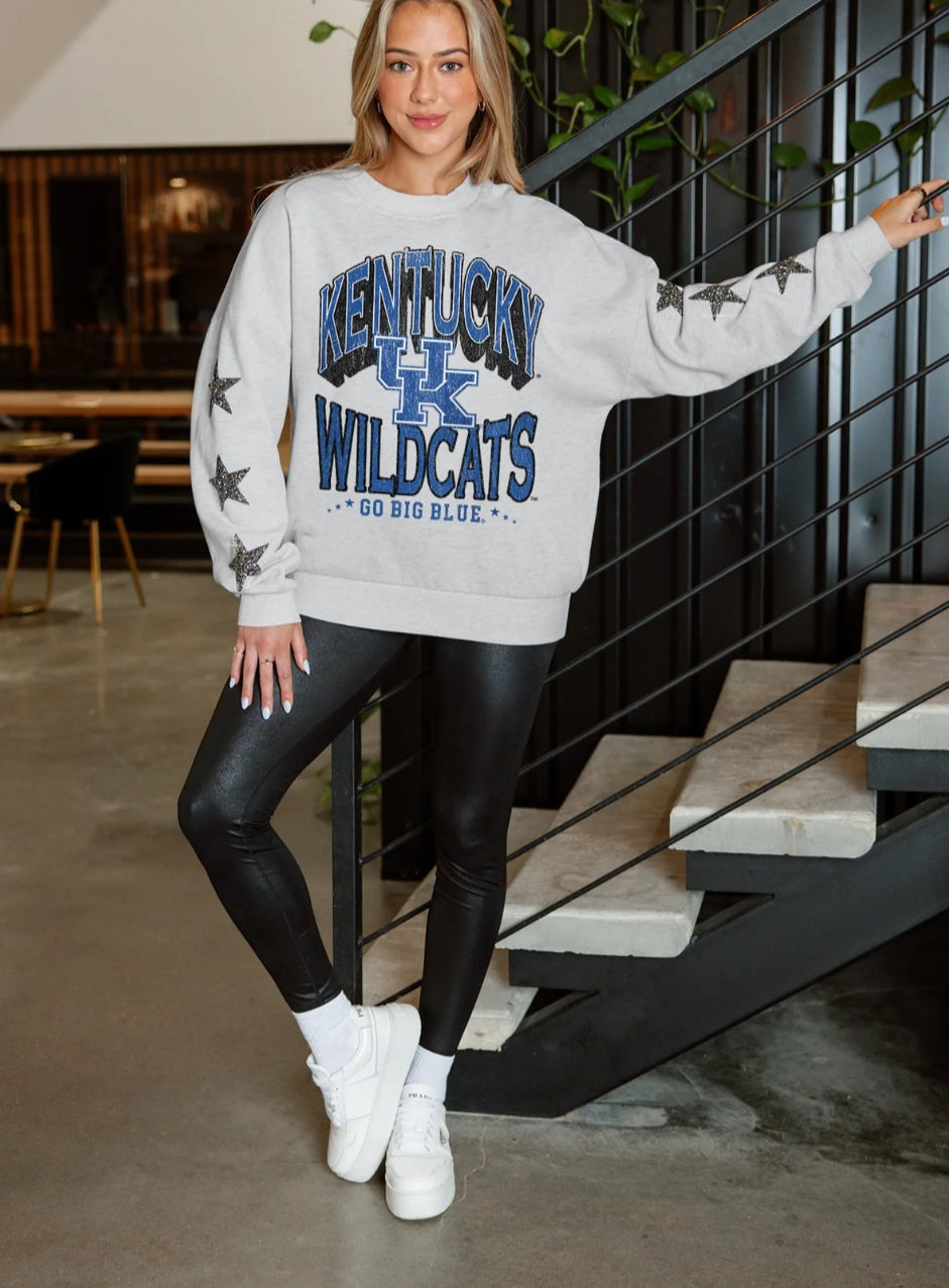 KY Wildcats Embellished Crew Sweatshirt