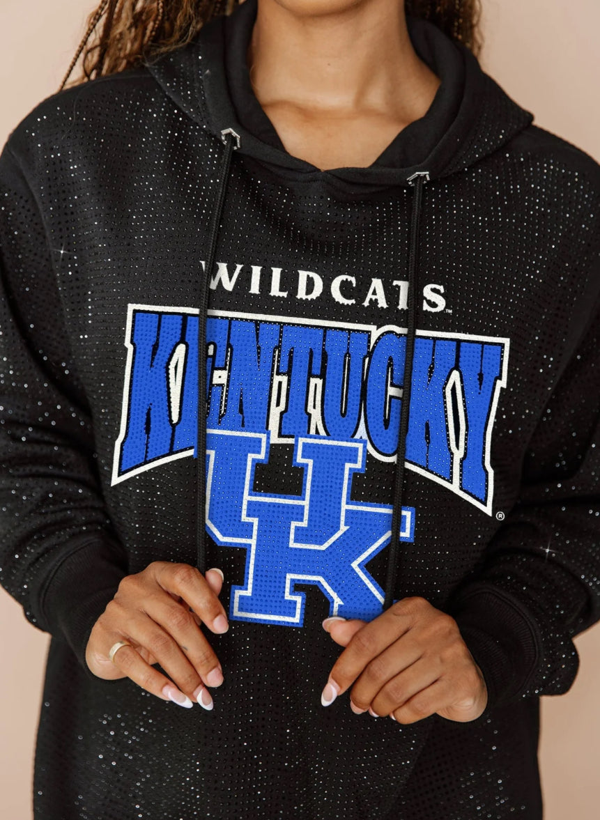 KY Wildcats Shimmer All Over Hooded Sweatshirt