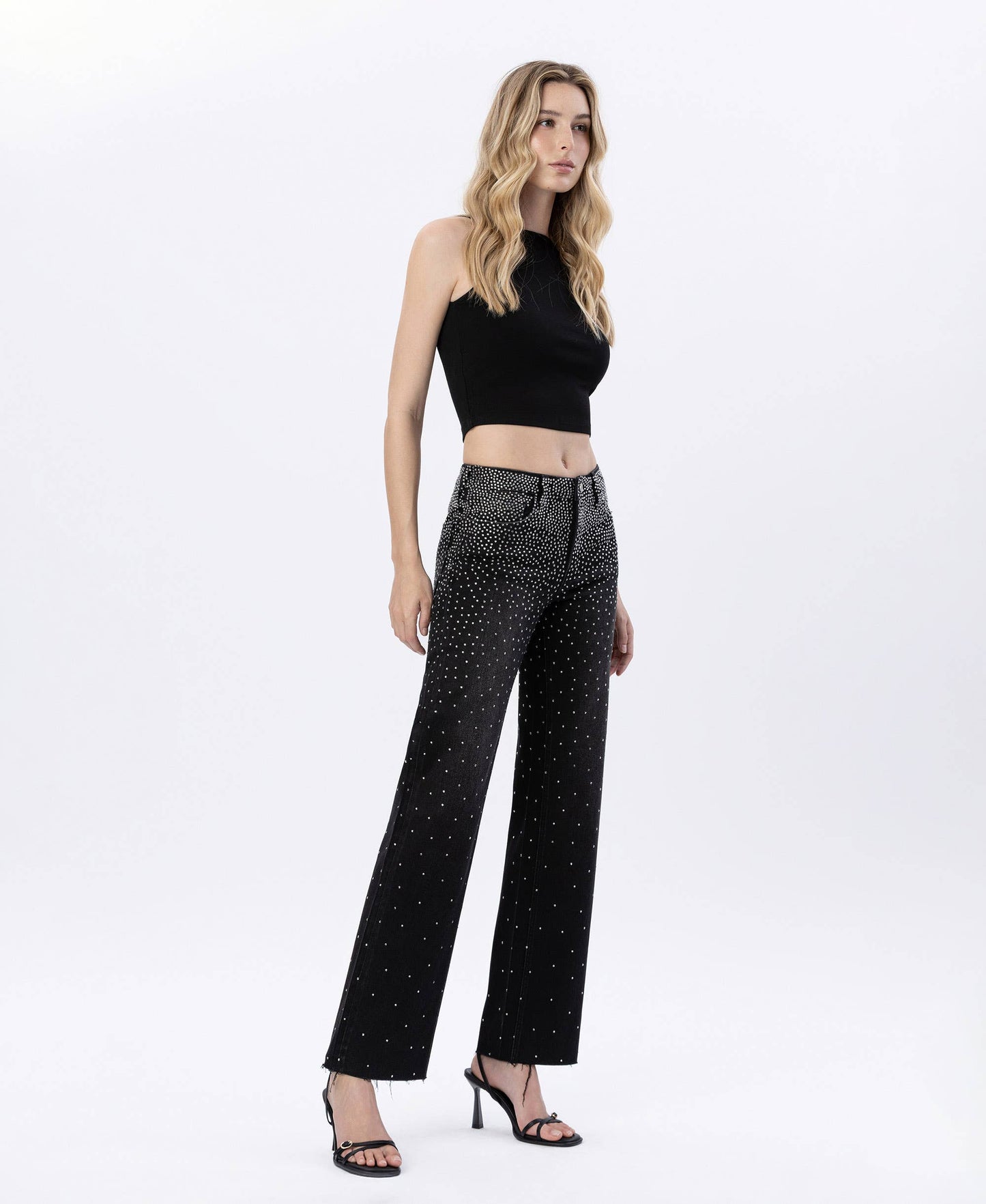 High Rise Sparkle Denim