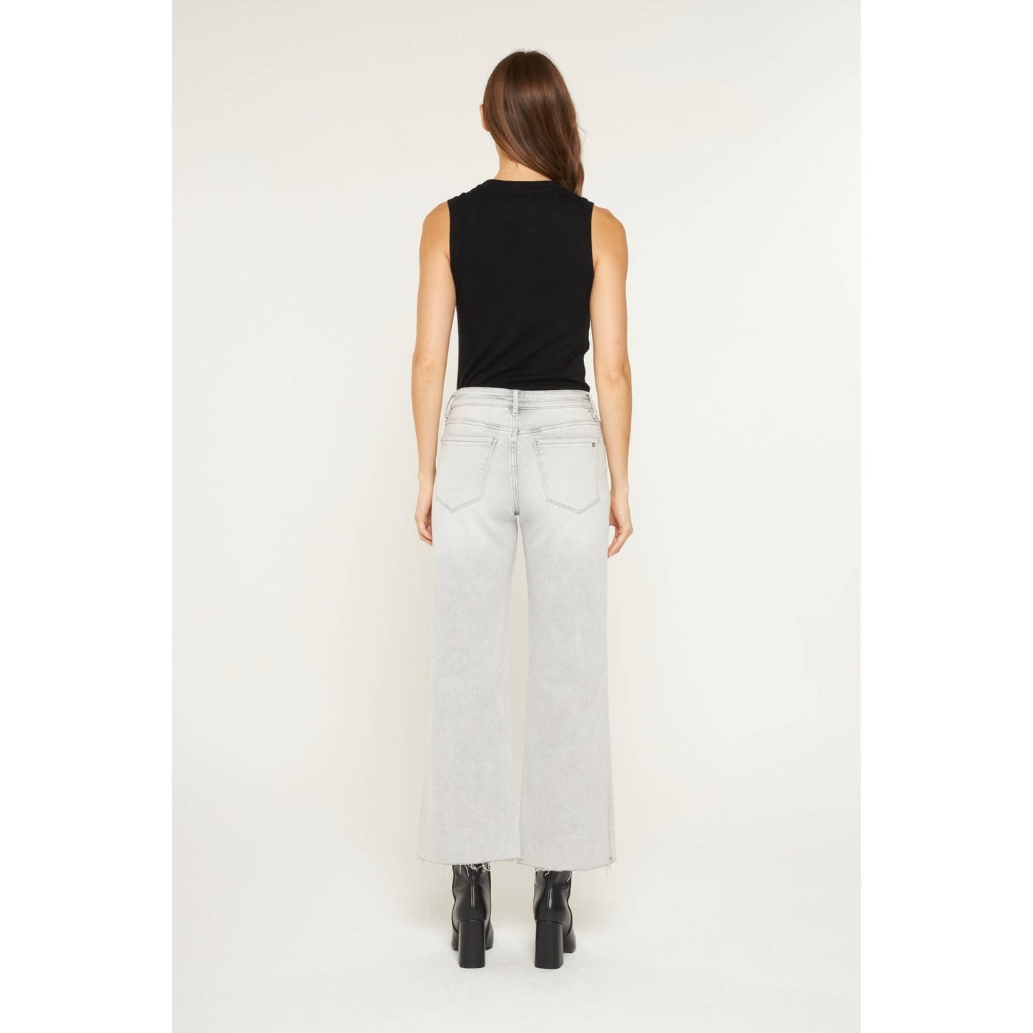 Mid Rise Wide Leg Denim
