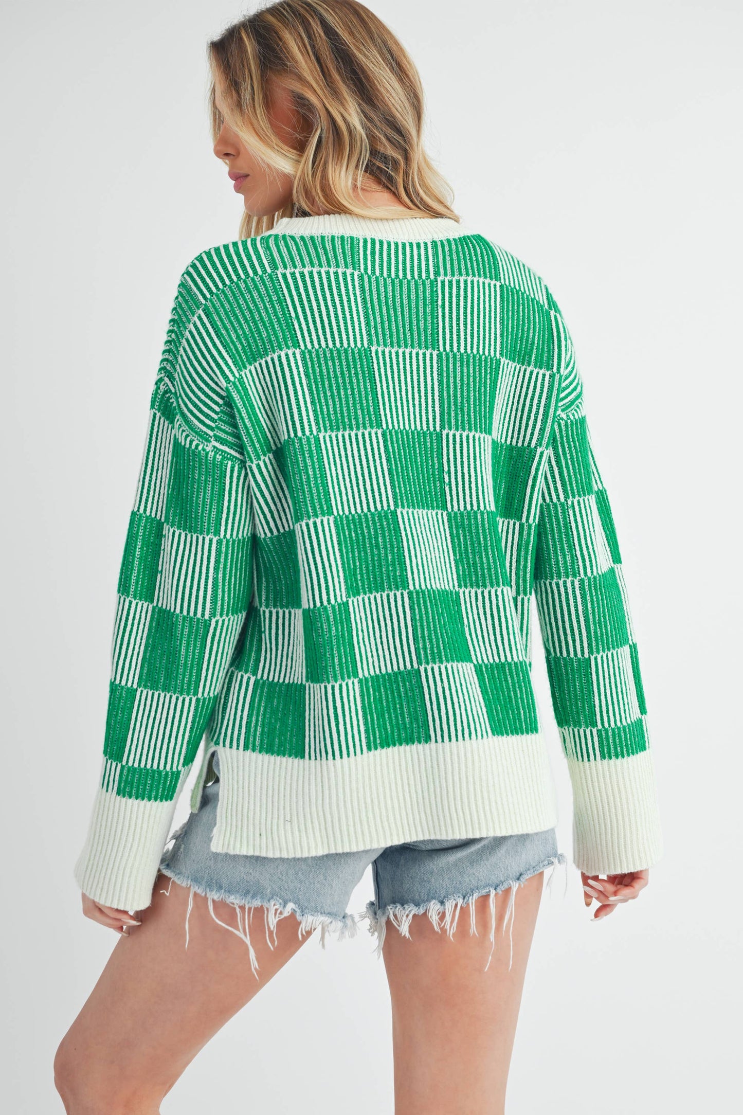 Green Check Sweater