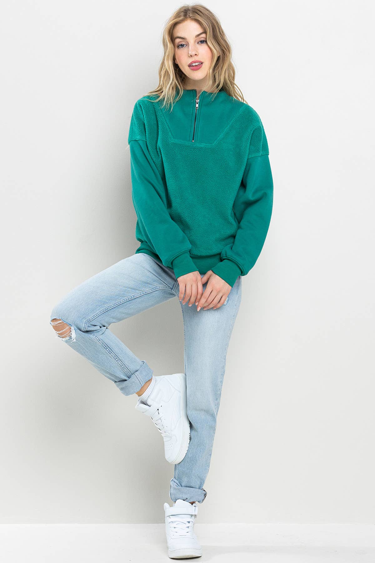 Quarter Zip Fleece Sweatshirt