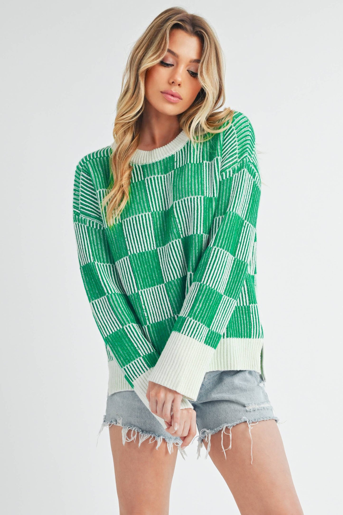 Green Check Sweater