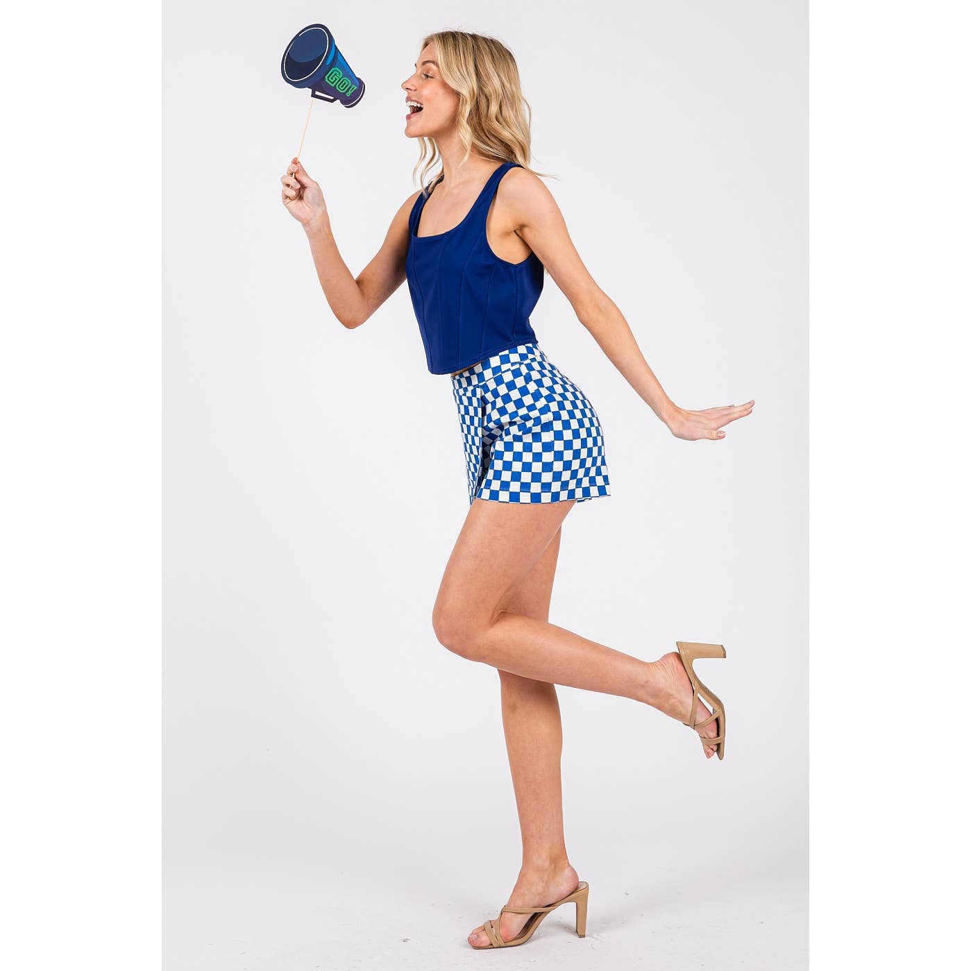Game Day Checkered Wrap Skort