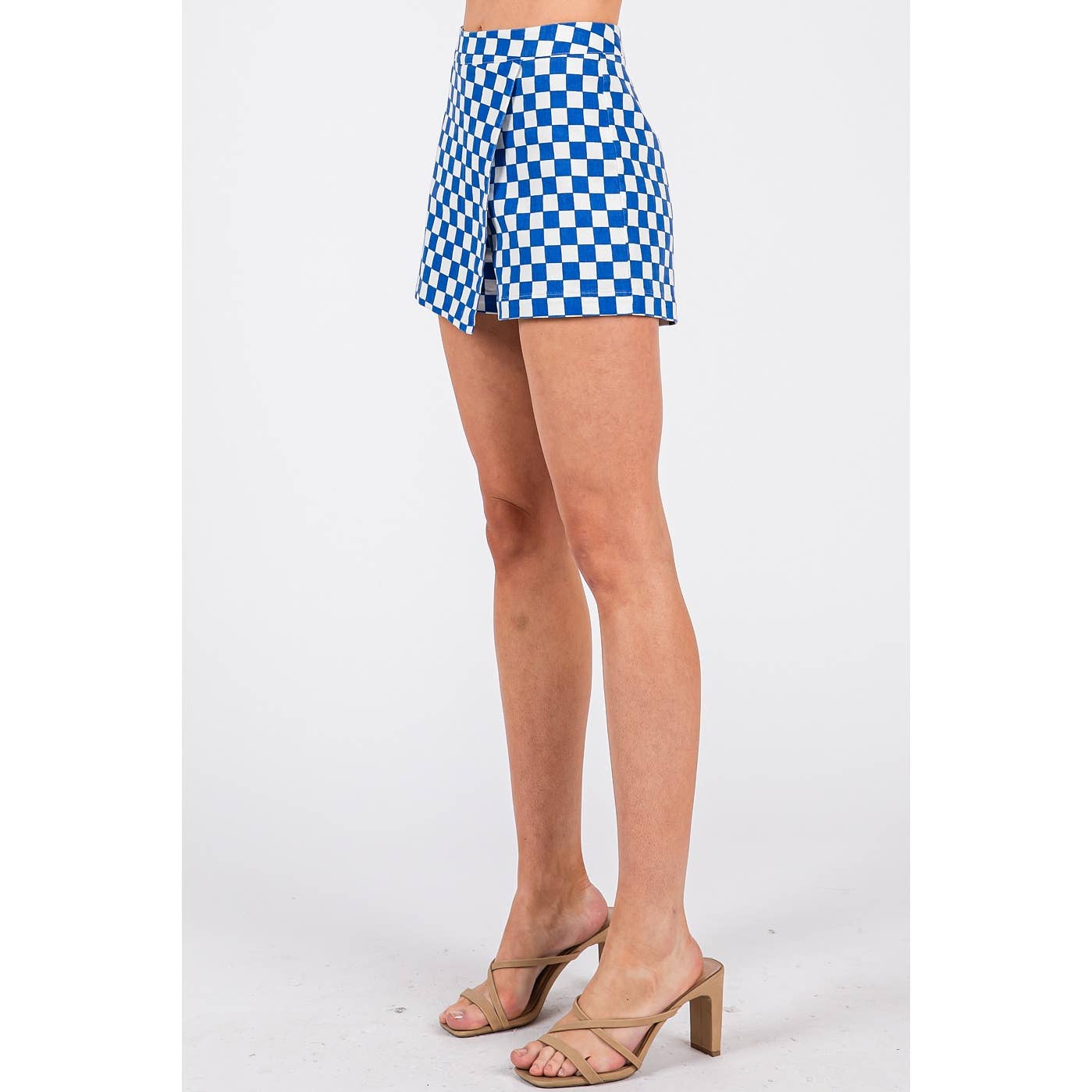 Game Day Checkered Wrap Skort