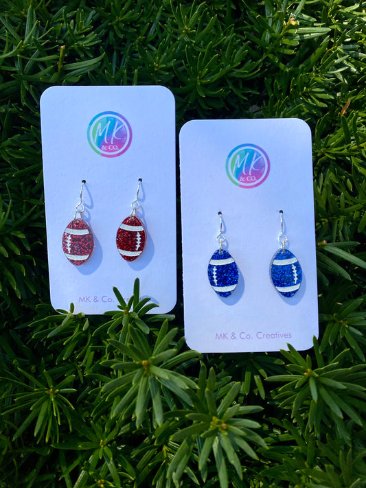 Glitter Football Earrings (small)