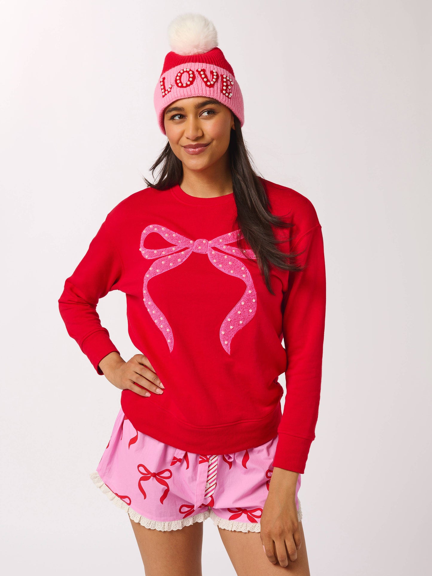 Pearl Bow Classic Sweatshirt