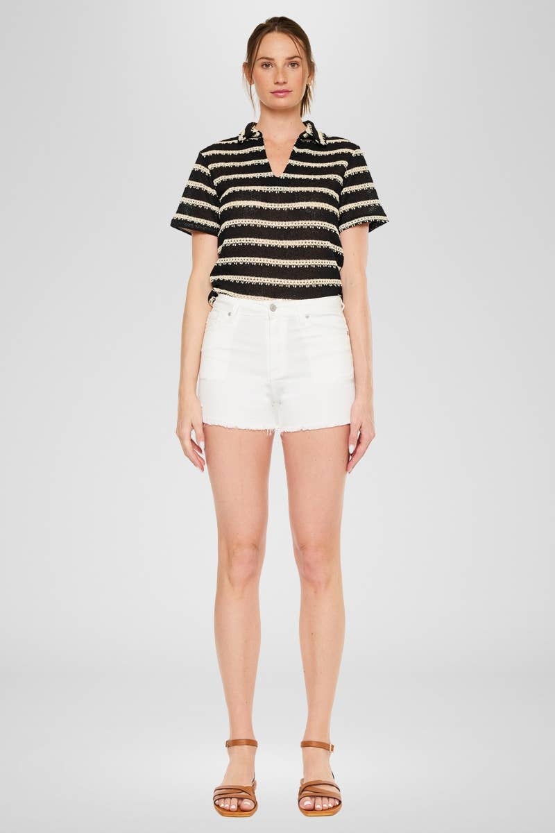 High Rise Denim Shorts