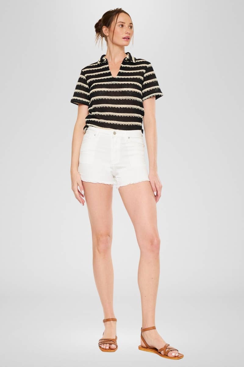 High Rise Denim Shorts