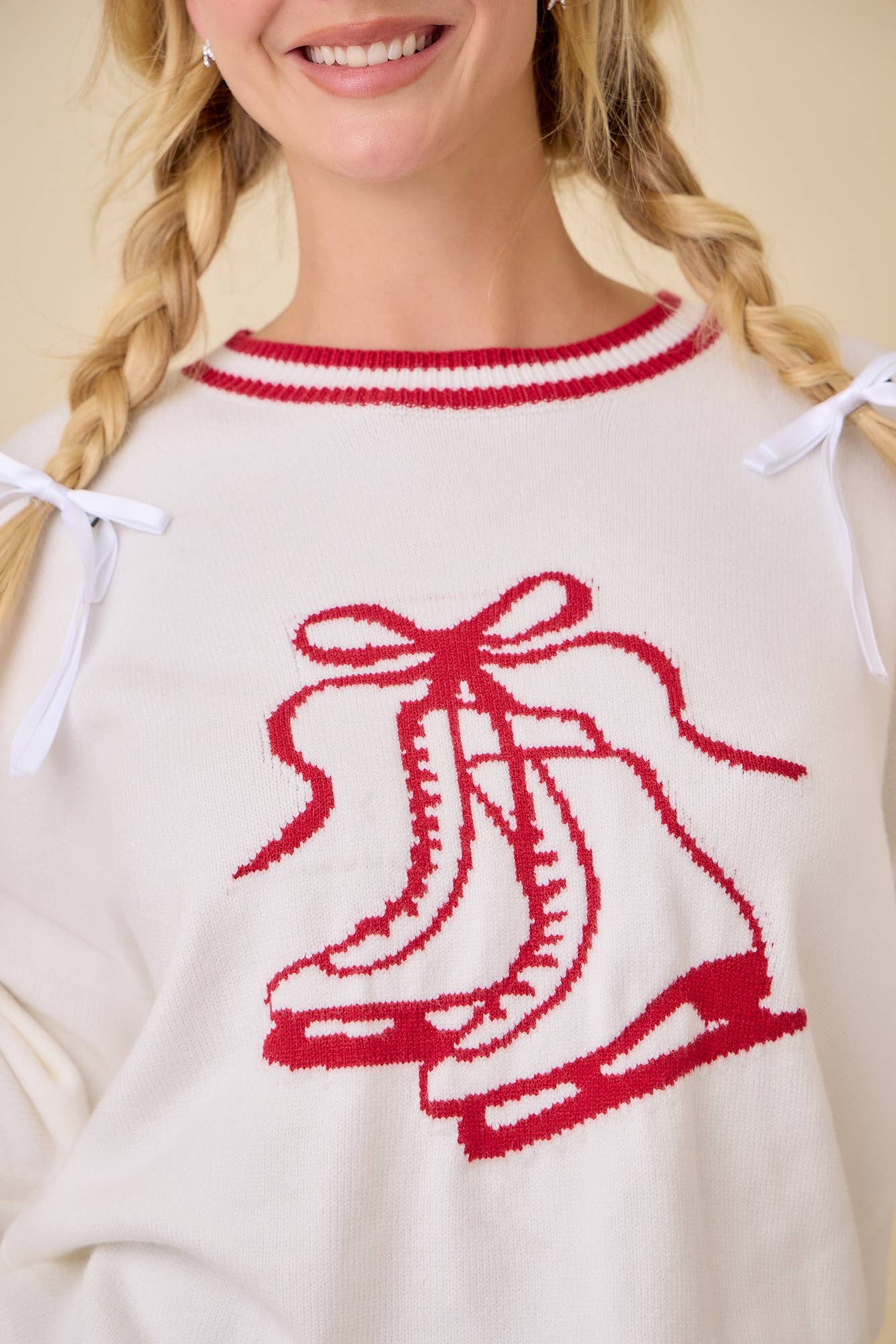 Ice Skate Print Sweater