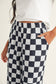 Checked Print High Waist Pants