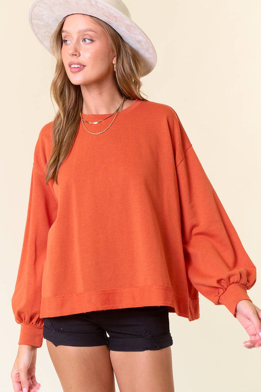 Burnt Orange Oversized Sweatshirt