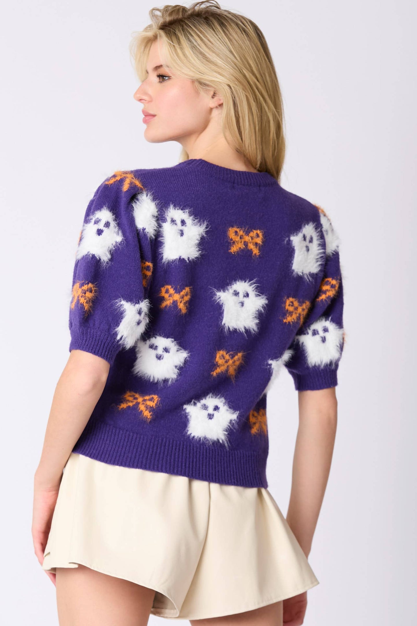 Ghost Puff Sleeve Sweater