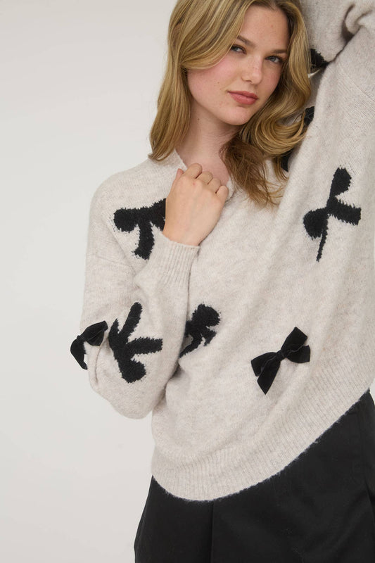 Bow Pattern Sweater