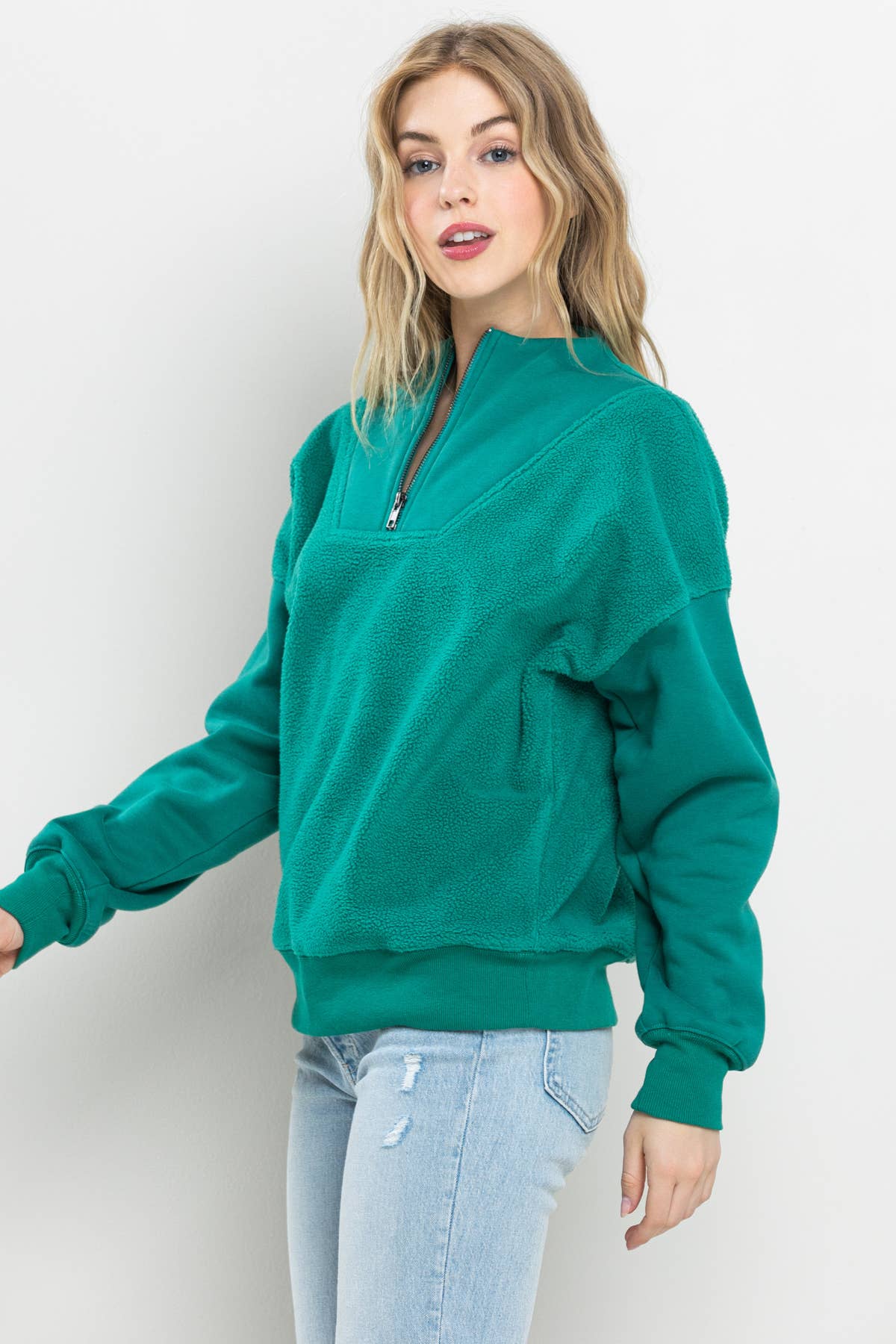 Quarter Zip Fleece Sweatshirt