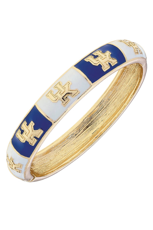 Kentucky Wildcats Sculpted Enamel Checkered Hinge Bangle