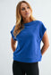 French Terry Cap Sleeve Top