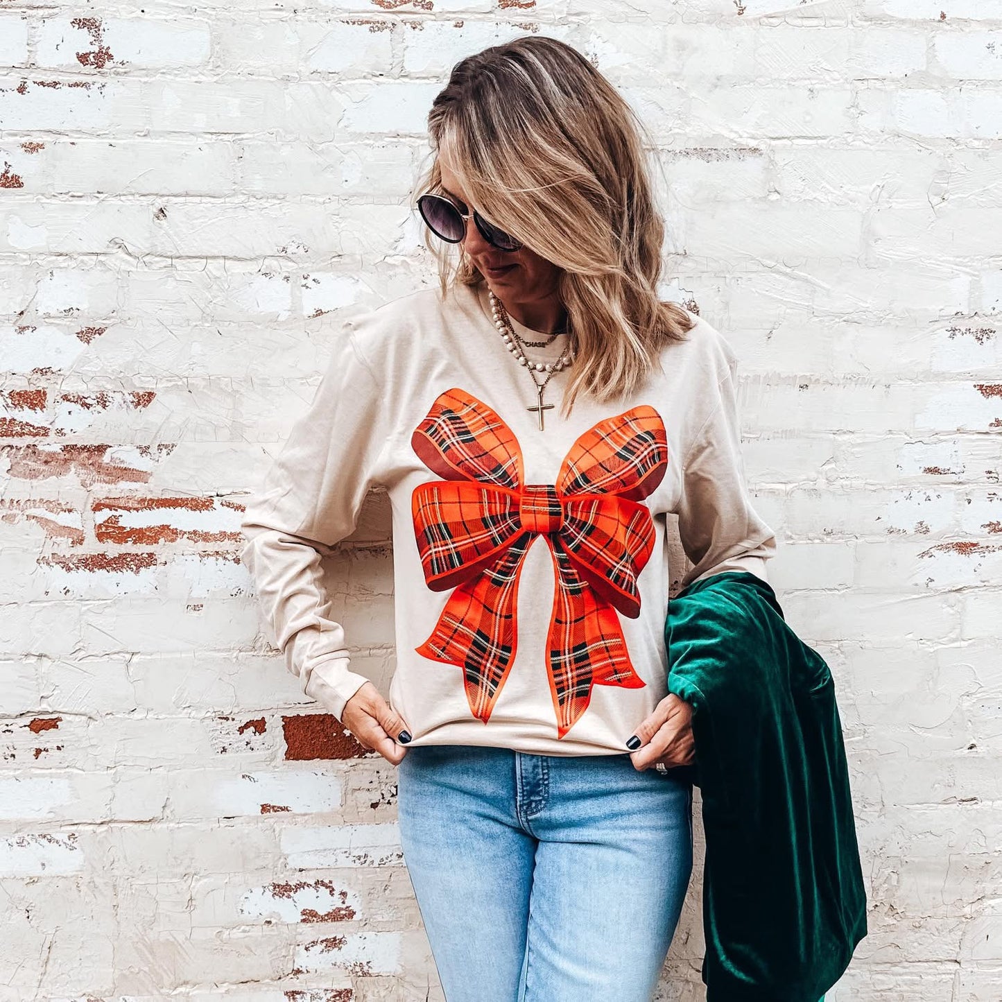 Plaid Bow Tee