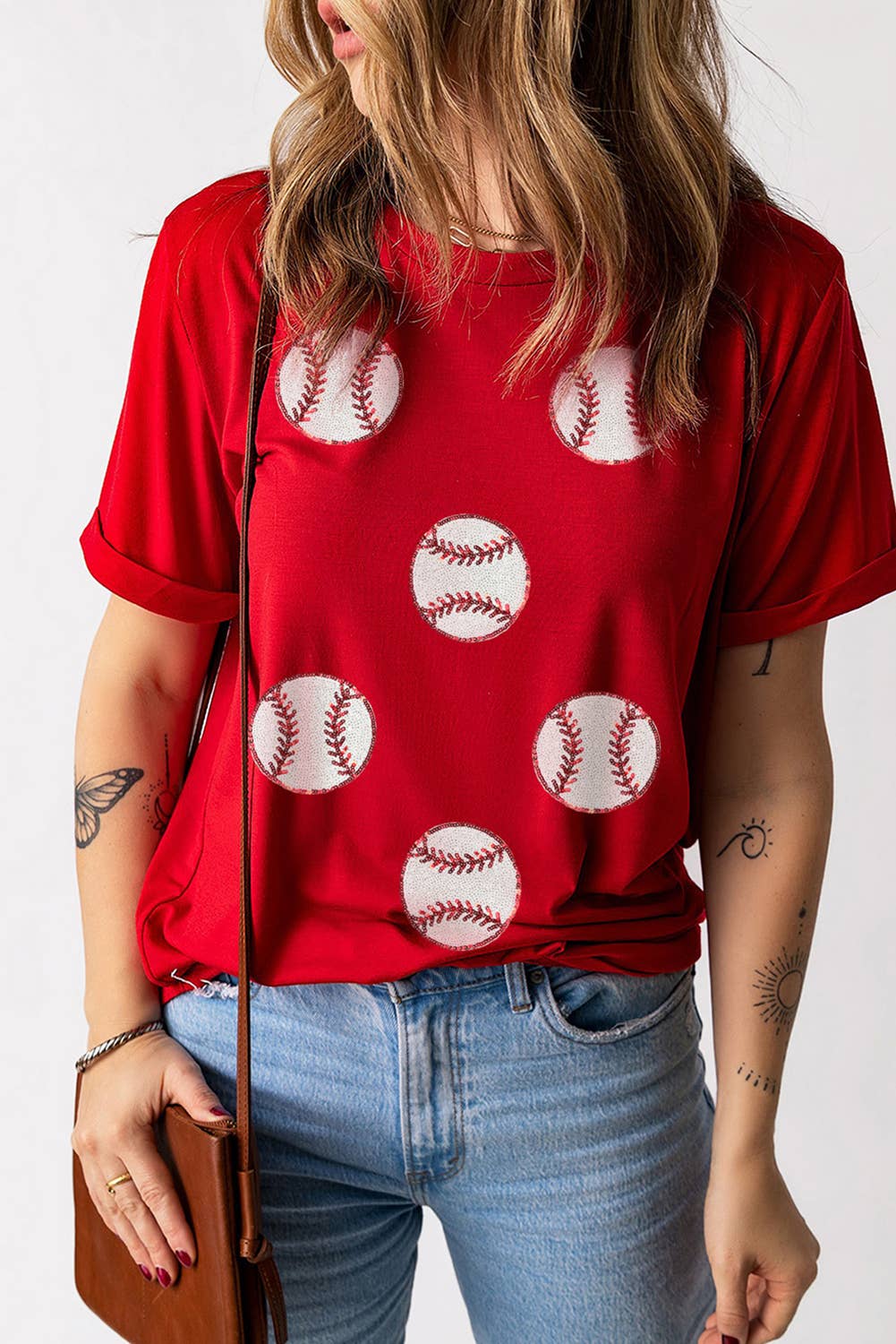 Sequin Baseball Tee