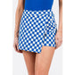 Game Day Checkered Wrap Skort