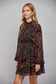 Floral Burnout Button Front Dress