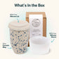 Orchid Ceramic Travel Mug – 12oz with Lid & Sleeve