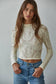 Knit Seamless Jacquard Mock Neck Top