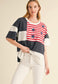 Patchwork American Flag Top
