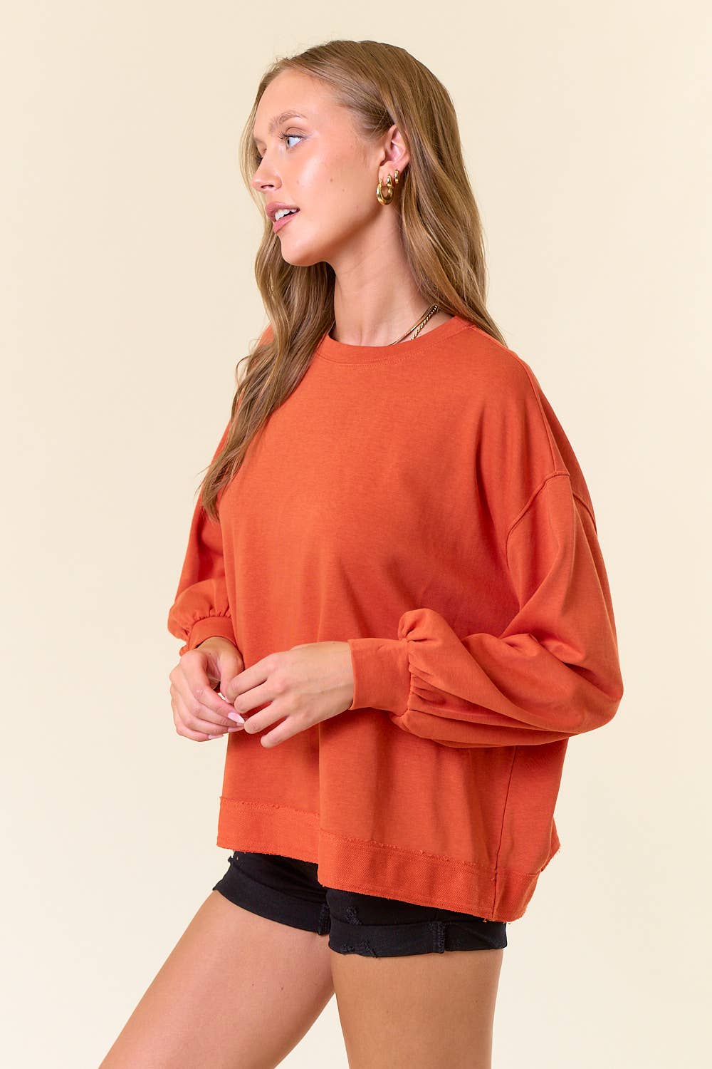 Burnt Orange Oversized Sweatshirt